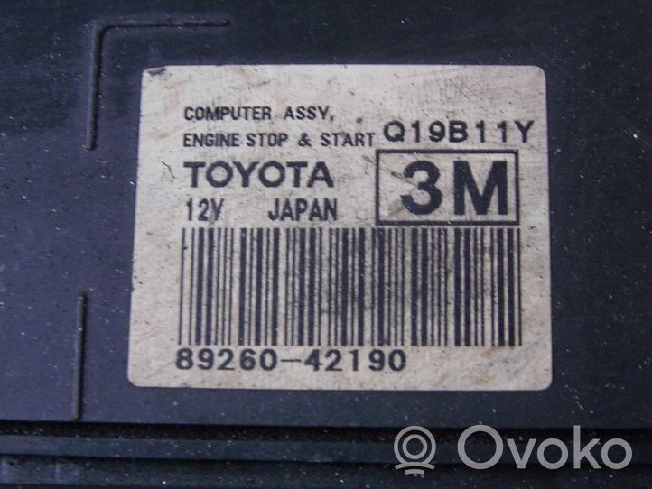 Toyota RAV 4 (XA50) Module de commande marche/arrêt 8926042190