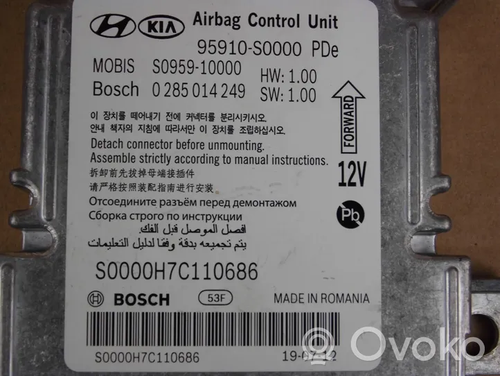 Hyundai i30 Oro pagalvių valdymo blokas 95910S0000