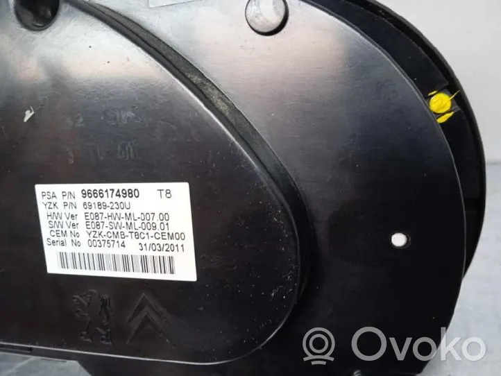 Peugeot 3008 I Tachimetro (quadro strumenti) 9666174980