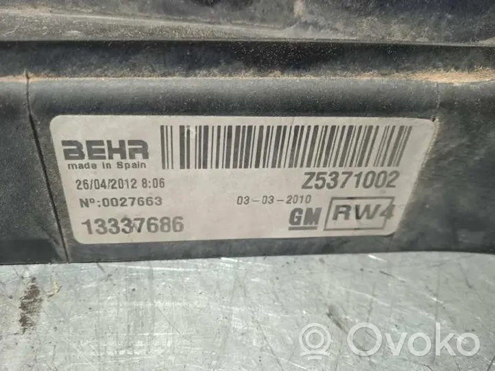 Opel Meriva B Ventilatore di raffreddamento elettrico del radiatore 13337686