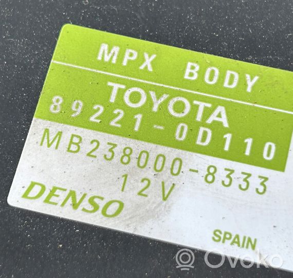 Toyota Yaris Moduł / Sterownik komfortu 892210D110