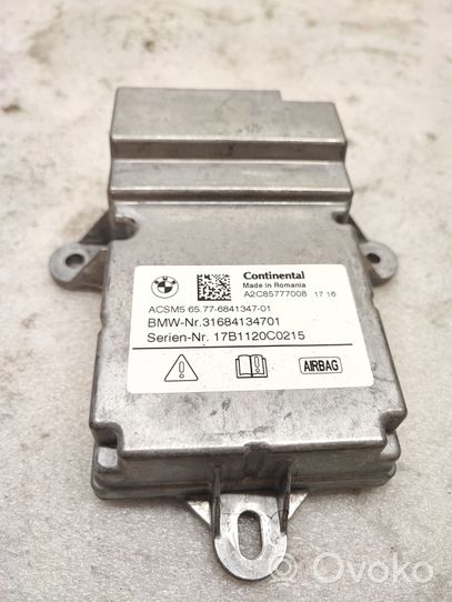 BMW 5 G30 G31 Module de contrôle airbag 6841347