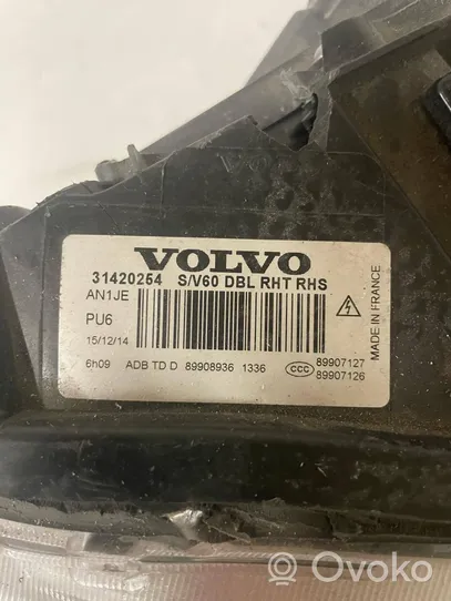 Volvo S60 Lampa przednia 31420254