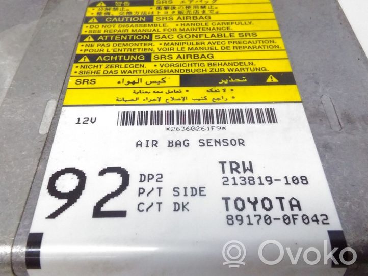 Toyota Corolla Verso AR10 Sterownik / Moduł Airbag 213819108
