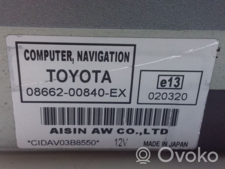 Toyota Previa (XR30, XR40) II Navigaatioyksikkö CD/DVD-soitin 0866200840