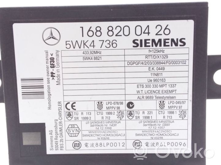 Mercedes-Benz Vaneo W414 Unité de commande dispositif d'immobilisation 5WK4736