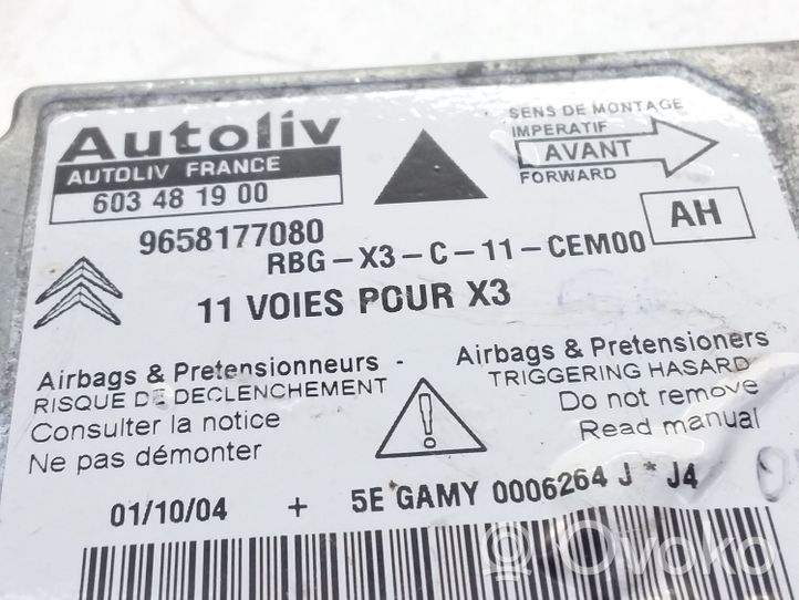 Citroen C5 Centralina/modulo airbag 9658177080