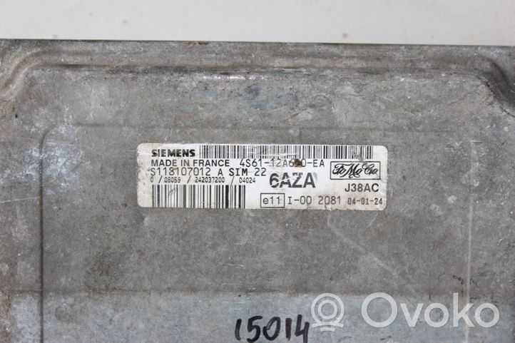 Ford Fiesta Sterownik / Moduł ECU 4S6112A650EA