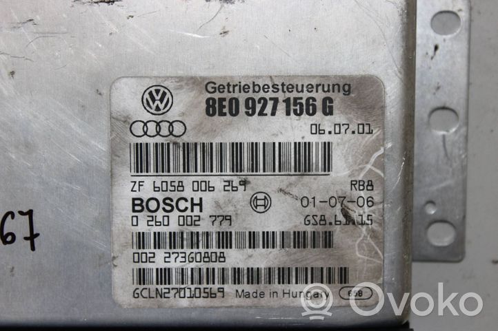 Audi A4 S4 B6 8E 8H Vaihdelaatikon ohjainlaite/moduuli 8E0927156G