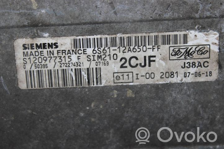 Ford Fiesta Moottorin ohjainlaite/moduuli 6S6112A650FF