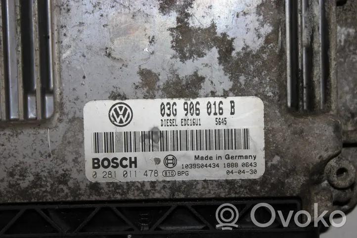 Volkswagen Golf V Variklio valdymo blokas 03G906016B