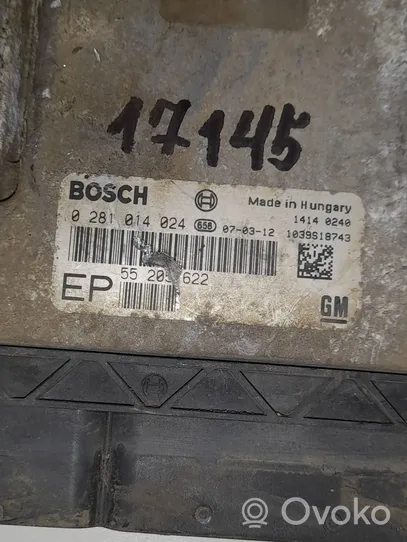 Opel Zafira B Engine control unit/module 0281014024