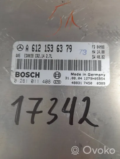 Mercedes-Benz ML W163 Calculateur moteur ECU a6121536379