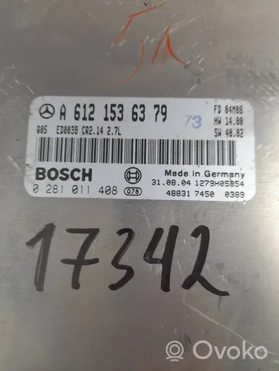 Mercedes-Benz ML W163 Dzinēja vadības bloks a6121536379