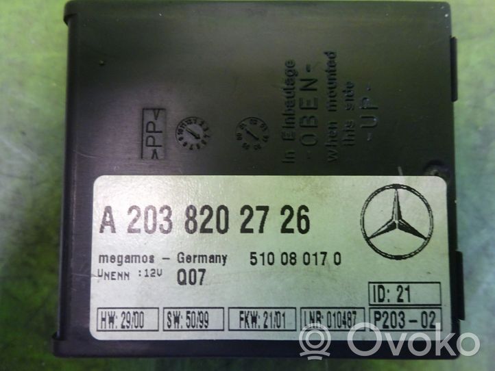 Mercedes-Benz C W203 Сирена сигнализации A2038202726