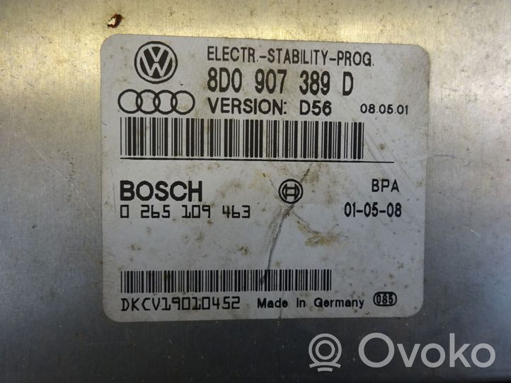 Audi A4 S4 B5 8D Sensore di imbardata accelerazione ESP 8D0907389D