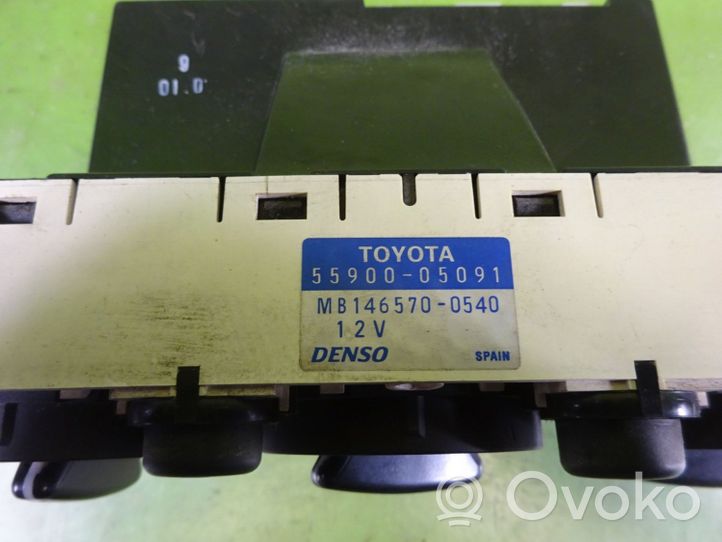 Toyota Avensis T220 Console centrale, commande chauffage/clim 55900-05091