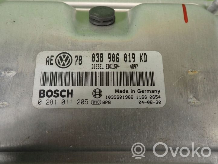 Volkswagen Passat Alltrack Centralina/modulo motore ECU 038906019KD 0291011205