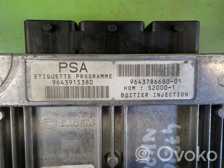 Citroen C5 Unité de commande, module ECU de moteur 9643915380 50409S05