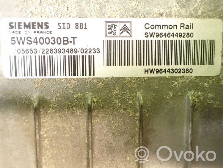 Peugeot 307 Unité de commande, module ECU de moteur HW9644302380