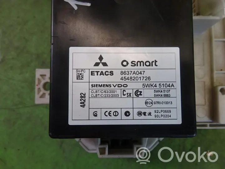Smart ForFour I Sulakemoduuli 8637A047