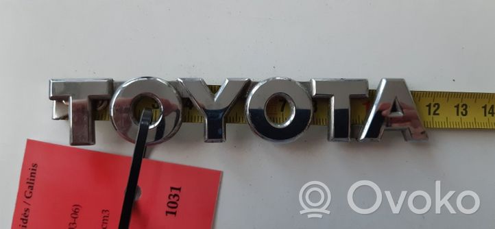 Toyota Avensis T250 Logo, emblème de fabricant 7544105050