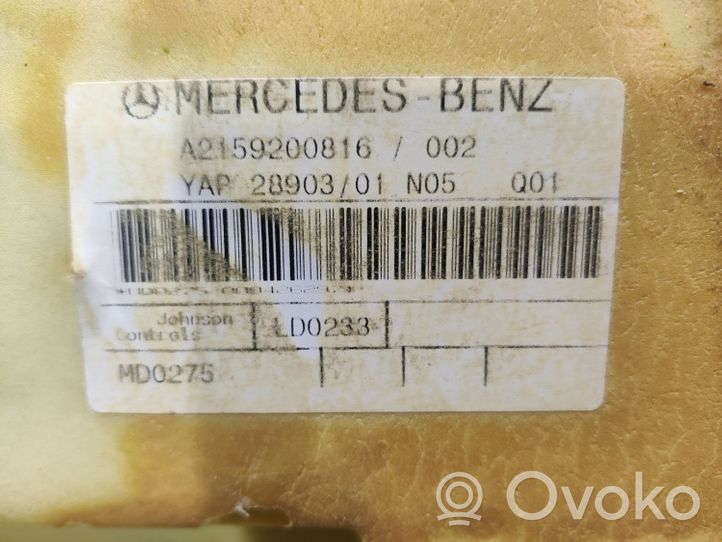 Mercedes-Benz CL C215 Takaistuin A2159200016