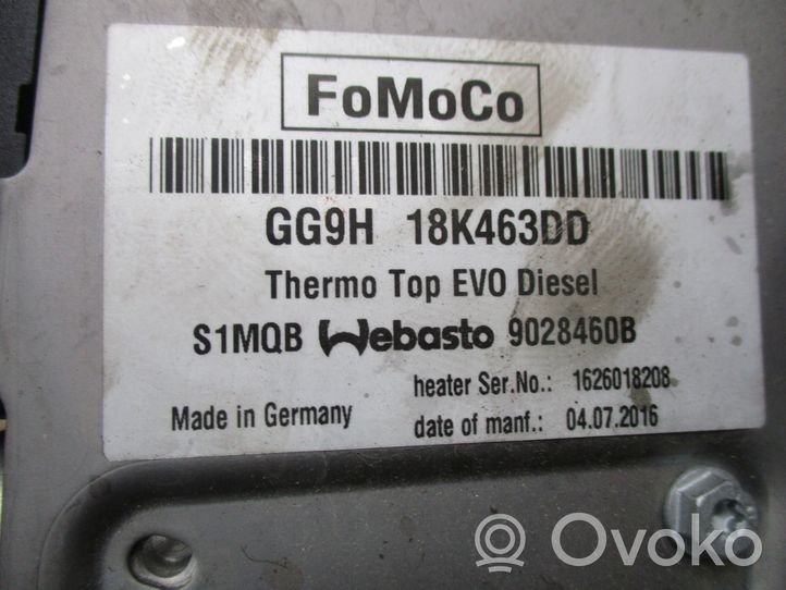 Ford Edge II Pre riscaldatore ausiliario (Webasto) GG9H18K463DD