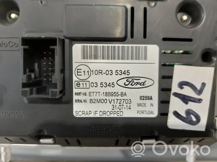 Ford Fiesta Écran / affichage / petit écran ET7T18B955BA