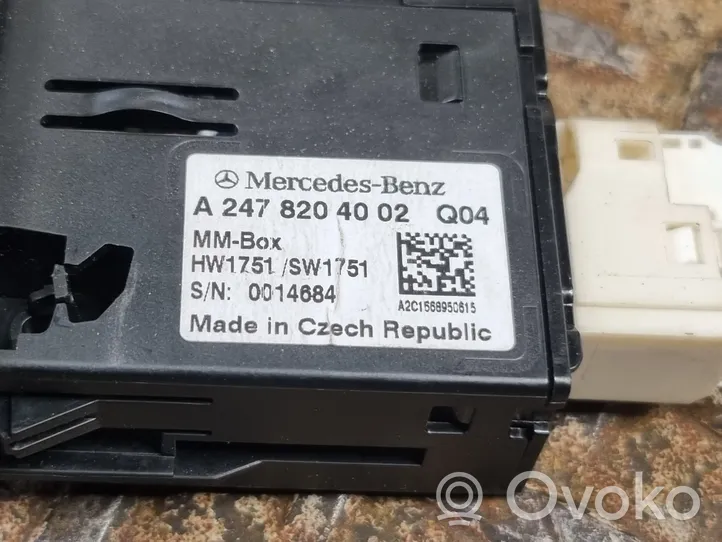 Mercedes-Benz A W177 Gniazdo / Złącze USB A2478204002