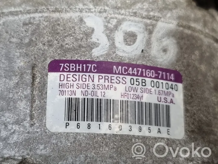 Dodge Challenger Compressore aria condizionata (A/C) (pompa) 68160395AE