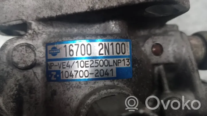 Nissan Almera Pompe d'injection de carburant à haute pression 167002N100