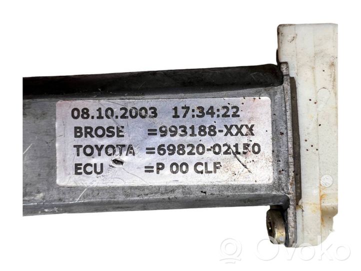 Toyota Corolla E120 E130 Elektryczny podnośnik szyby drzwi przednich 6982002150