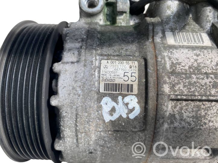 Mercedes-Benz C W203 Air conditioning (A/C) compressor (pump) A0012305511