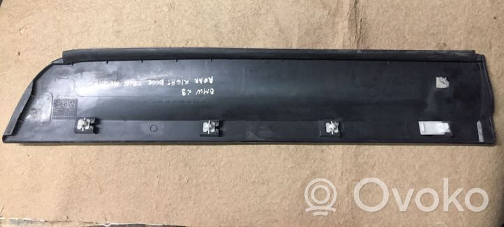 BMW X3 F25 Rear door trim (molding) 51137205782