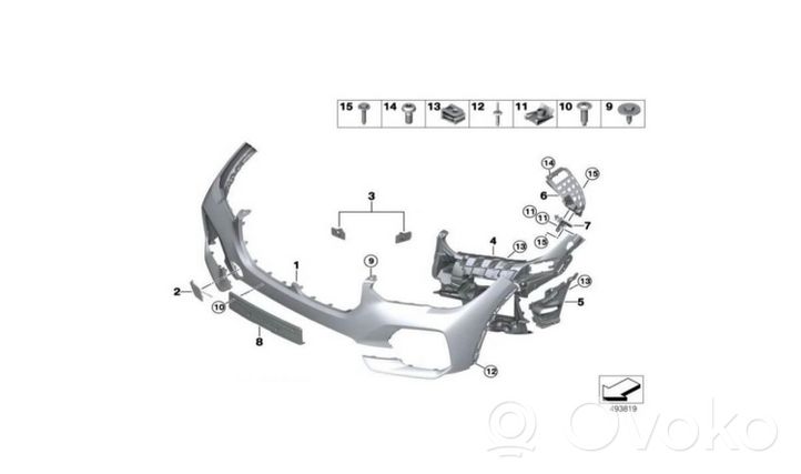 BMW X5 G05 Wspornik / Mocowanie świateł przeciwmgielnych 51117421820