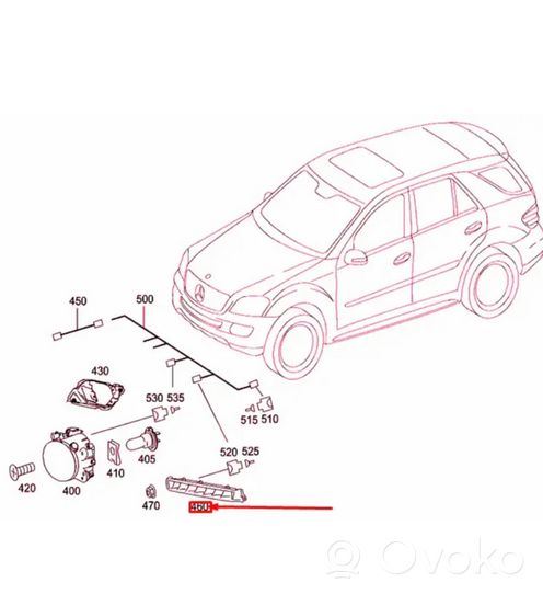 Mercedes-Benz ML W164 Phare de jour LED A1649060151