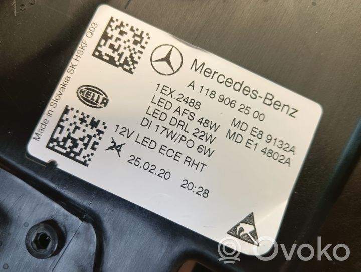 Mercedes-Benz CLA C118 X118 Etu-/ajovalon valaisimen sarja 