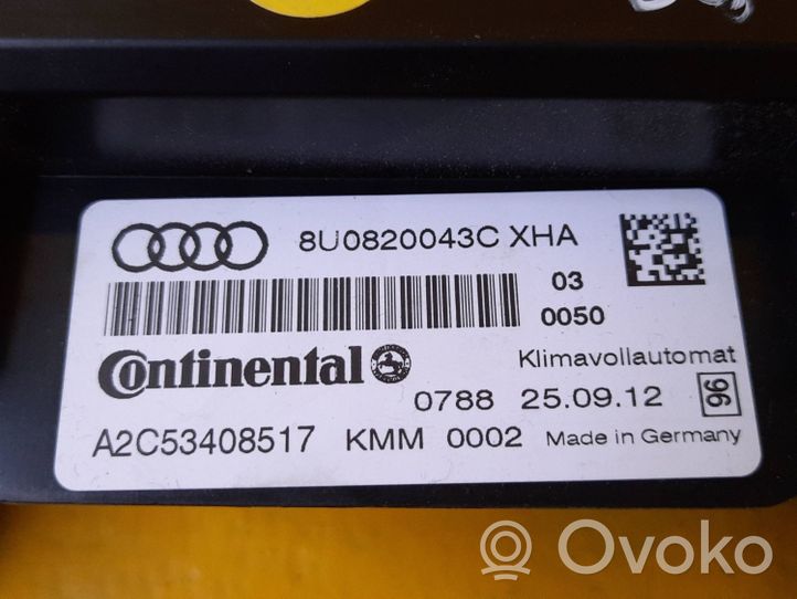 Audi Q3 8U Klimato kontrolės/ pečiuko kontrolės apdaila 8U0820043C