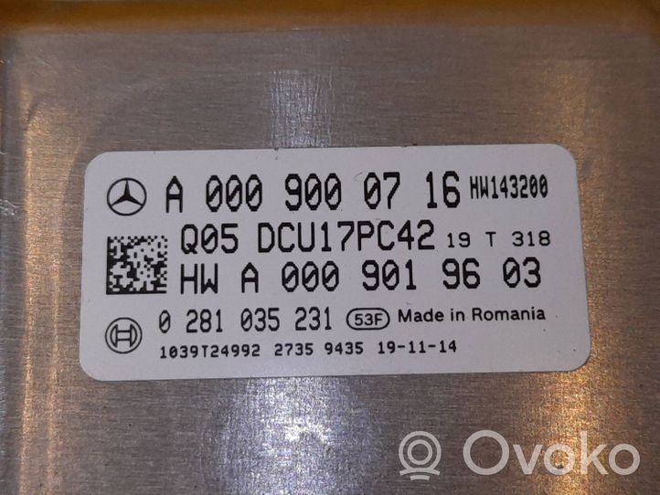 Mercedes-Benz Vito Viano W447 Altre centraline/moduli A0009000716