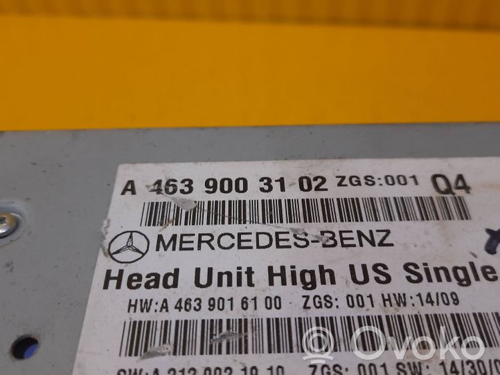 Mercedes-Benz G W463 Mascherina unità principale autoradio/GPS A4639003102