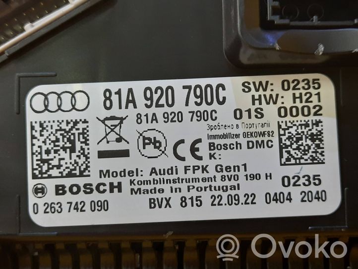 Audi Q2 - Tachimetro (quadro strumenti) 81A920790C