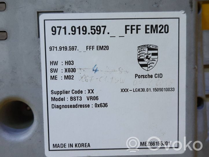 Porsche Panamera (971) Monitori/näyttö/pieni näyttö 971919597