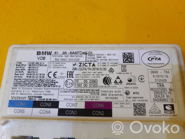 BMW 5 G30 G31 Modulo di controllo del corpo centrale 5A5FD49