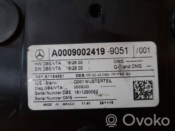 Mercedes-Benz CLA C117 X117 W117 Degalų (kuro) siurblio valdymo blokas A0009002419