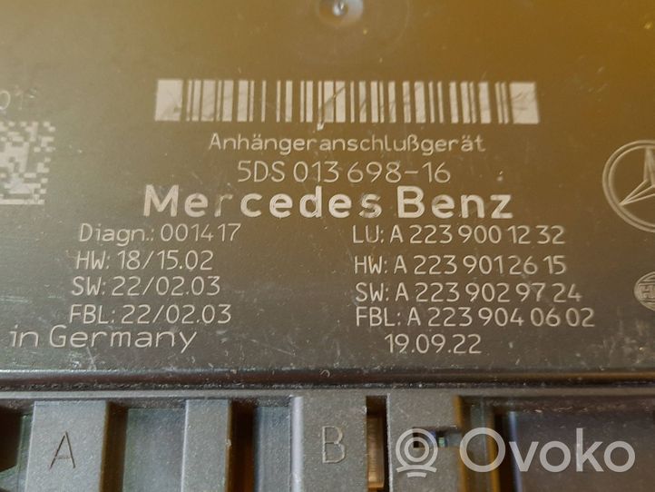 Mercedes-Benz S W223 Module de contrôle crochet de remorque A2239001232