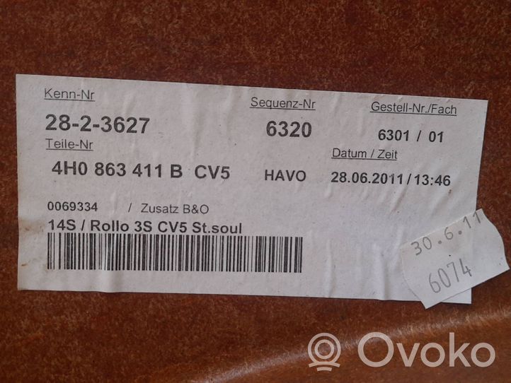 Audi A8 S8 D4 4H Задний подоконник 4H0863411B