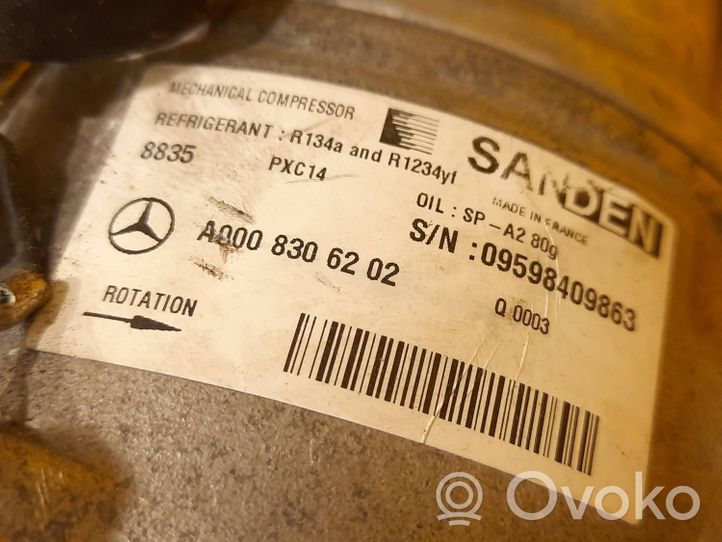 Mercedes-Benz A W177 Ilmastointilaitteen kompressorin pumppu (A/C) A0008306202