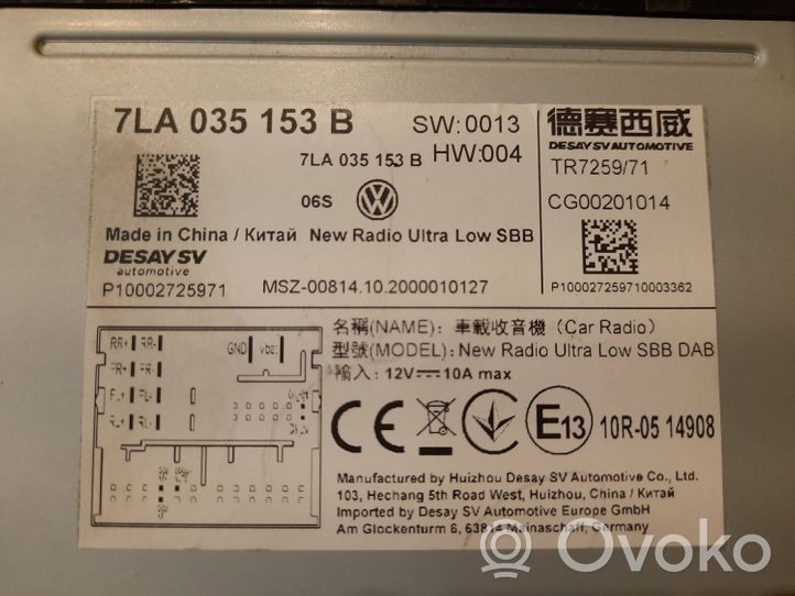 Volkswagen Multivan T6 Panel / Radioodtwarzacz CD/DVD/GPS 7LA035153B