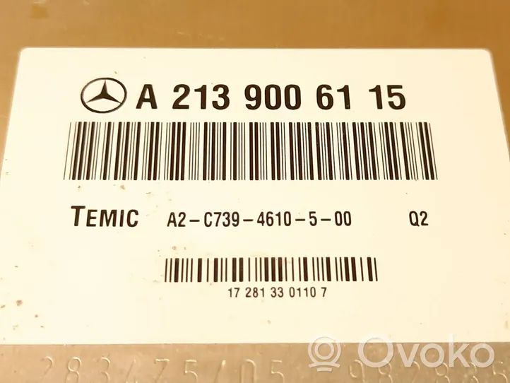 Mercedes-Benz E W213 Ilmajousituksen ohjainlaite/moduuli, takana A2139006115